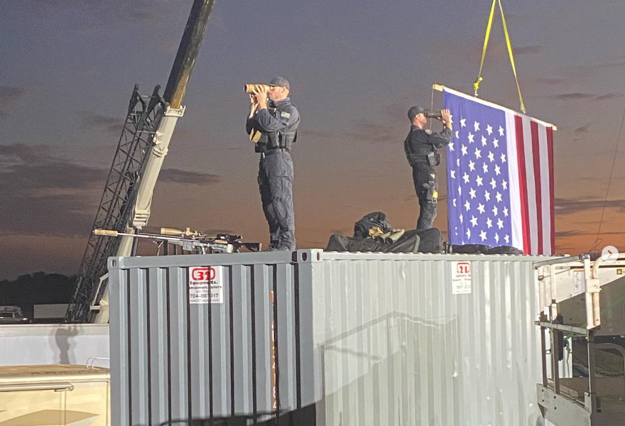 Secret Service at the rally in Gastonia